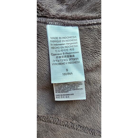 ExOfficio Women's Gray Striped Faux Fur Long Sleeve Snap Front Coat Size Small - Picture 10 of 13